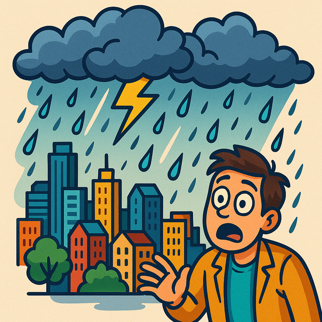 Visualización conceptual de tormentas intensas alrededor del planeta Tierra vista desde el espacio